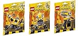 LEGO, Mixels Series 6 Bundle Set of Weldos, Kramm (41545), Forx (41546), and Wuzzo (41547)