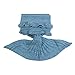Kids Crochet Mermaid Tail Blanket, OKAYSHOP Knitting Handcraft Sleeping Bag For Girls, All Seasons Warm Sofa Living room blanket, 135cmX65cm(53