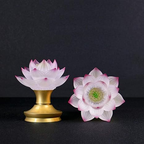 Amazon 蓮華灯 蓮の花 瑠璃 蓮の花 造花 光る蓮の花 仏花 ロータス 蓮華 置物 インテリア 花 ハス Led はすはな インテリア照明 お盆 仏具 仏壇 仏前 法事 法要 お彼岸 葬式 命日 霊前灯 ホワイト 2個セット 仏壇 神前用灯籠 オンライン通販