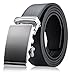 Men's Genuine Leather Belt- Ratchet Black Dress Belts for Men with Automatic Buckle.