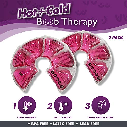 Breast Therapy Gel Pads for Breastfeeding Relief + Kids Ice Pack. Hot