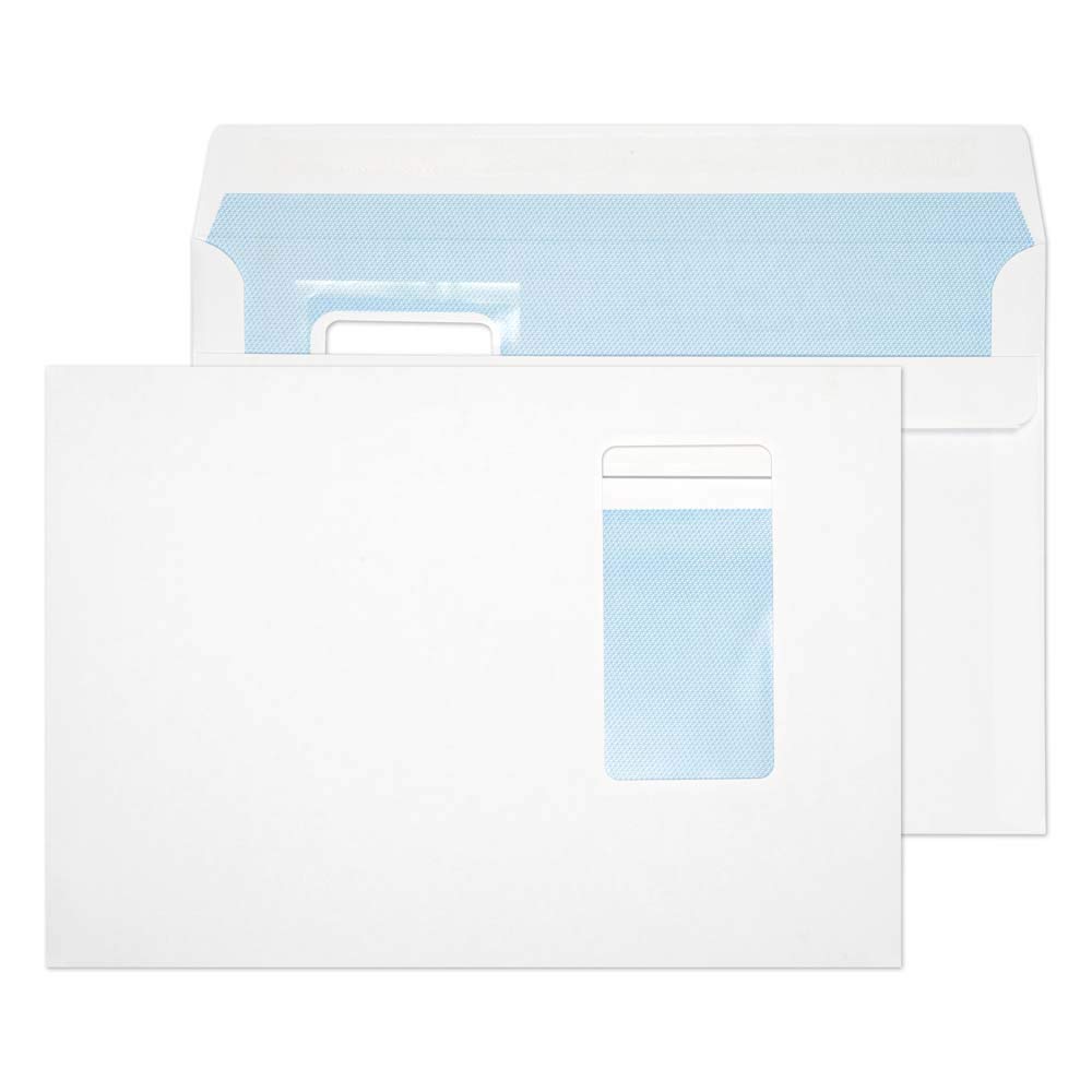Blake Purely Everyday C5 162 x 229 mm 100 gsm Self Seal Wallet Portrait Window Envelopes (6805PW) White - Pack of 500