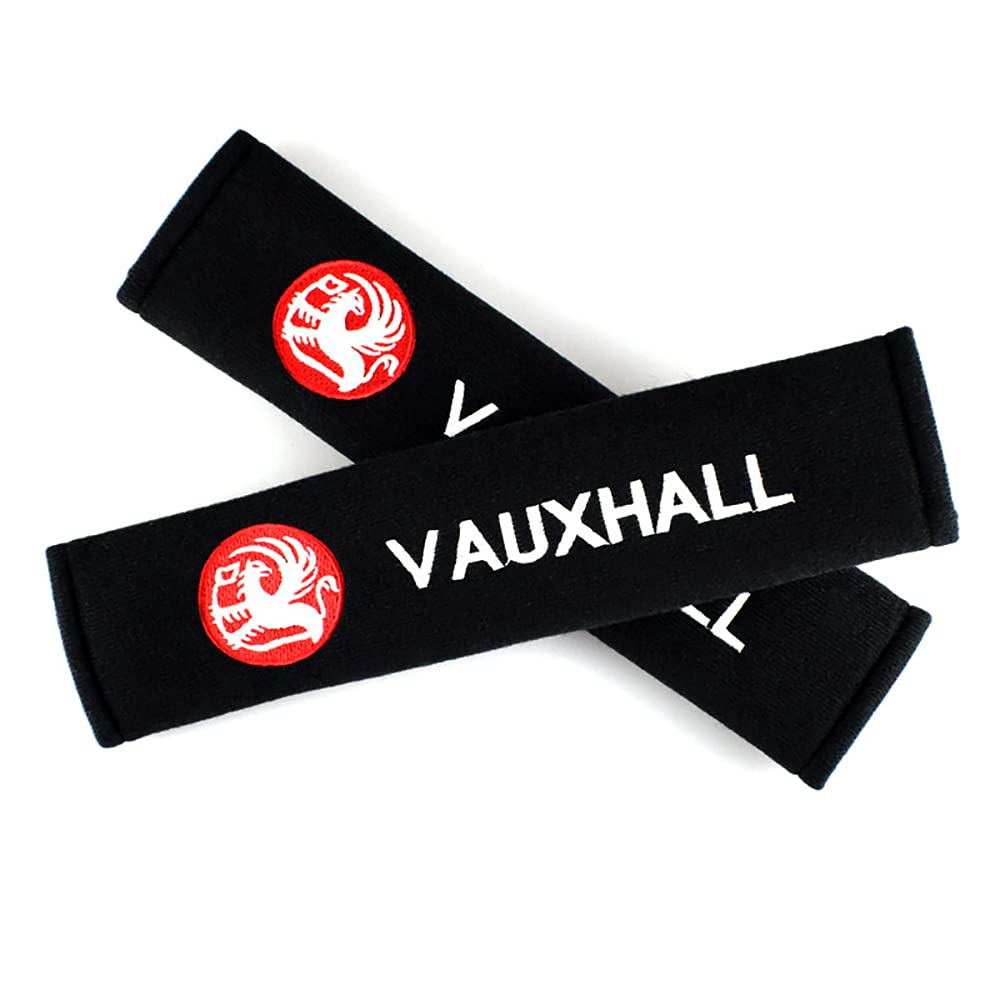 TLC Auto Accessories VAX Vauxhall Embroidered Badge Seat Belt Pads