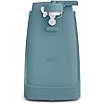 bella Electric Can Opener and Knife Sharpener, Multifunctional Jar and Bottle Opener with Removable Cutting Lever and Cord Storage, Stainless Steel Blade, Surf