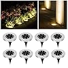 Wilktop 8 Stuks Zonne-Verlichting voor Tuin Zonne-Lamp Vloerlamp Warm Wit met 8LEDs Licht Vloer Spot LED Buiten IP65 set…