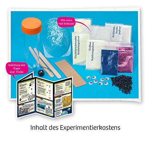 KOSMOS 654177 Fun Science - Schleim-Galaxie, Mixe fünf Verschiedene Schleim-Arten, Experimentierset für Einsteiger und Kinder ab 8 Jahre, Komplett-Set zum Glibber selber Machen – Bild 4