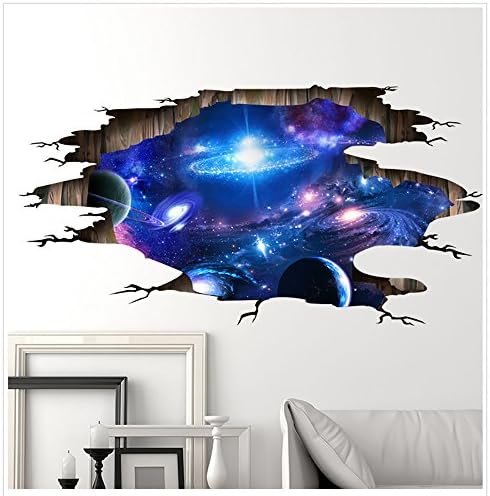Cuitan 3D Universe Removable Wall Sticker, Vinyl Wallpapers Art Living Room Decors Decals