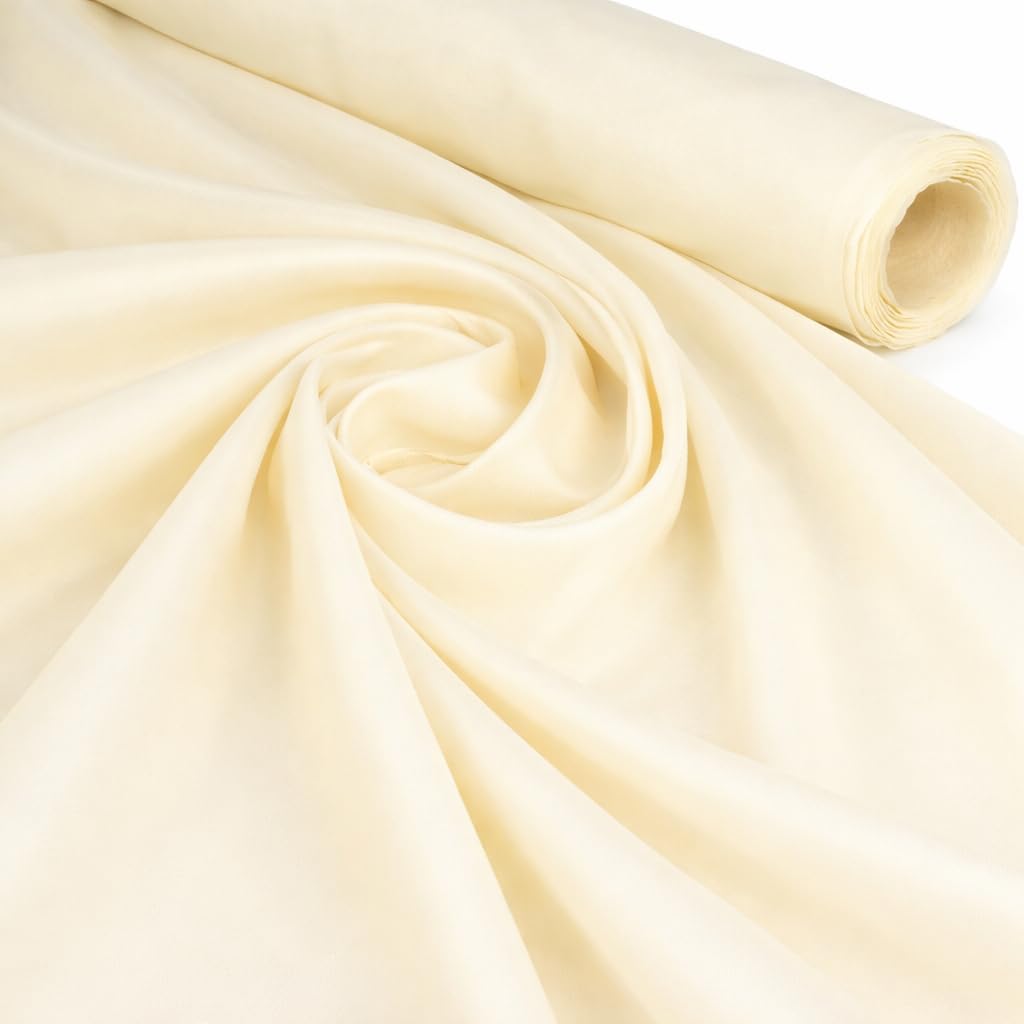 Midland Textiles Cream 1 Meter Pack 100% Cotton Fabric by The Metre 58 Inches Wide Plain 60 Square - Ideal for Quilting, Sewing, Dressmaking, Curtain Linings, Totes, Bedding, Pillowcases — image 1