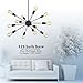 TUDOLIGHT Mid Century 12 Light Chandeliers Modern Pendant Lighting Black Sputnik Kitchen Foyer Dining Room Lighting Vintage Ceiling Light Fixture UL Listed