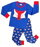 Big boys Pajamas Fox Girls Cotton 2 Piece Sleepwear Kids Children Clothes Sets