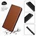 Zover iPhone X Case Detachable Genuine Leather Wallet Case With Auto Sleep/Wake Function Support Wireless Charging Magnetic Car Mount Holder Kickstand Feature Magnetic Closure Gift Box Brown