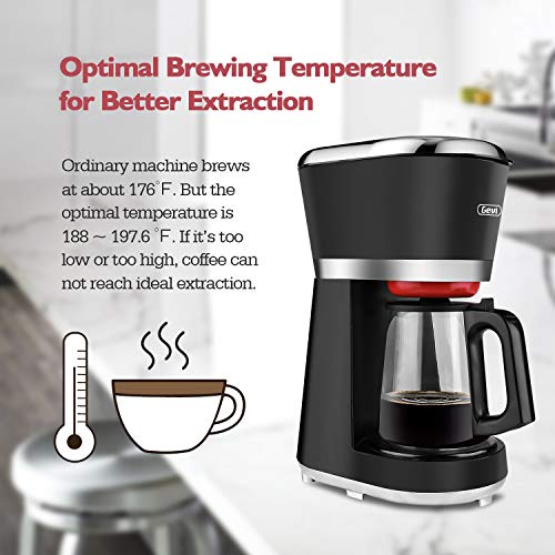 Gevi Coffee Maker 5 Cup with Small Drip Coffeemaker