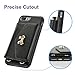 LAMEEKU iPhone 7 Plus Wallet Case, iPhone 8 Plus Crossbody Cell Phone Bag, Shockproof iPhone 7 Plus Card Holder Case,Protective iPhone 8 Plus Leather Case with Crossbody Chain Wrist Strap 5.5