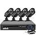 Zclever 4 Channel Security System 1080N AHD DVR Surveillance Security System 4 HD 1200TVLNight Vision Security Cameras No HDD
