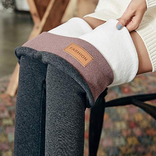 Leggings Women's Autumn and Winter, Plus Velvet high Waist Warm Pants, Cotton Cropped Pants