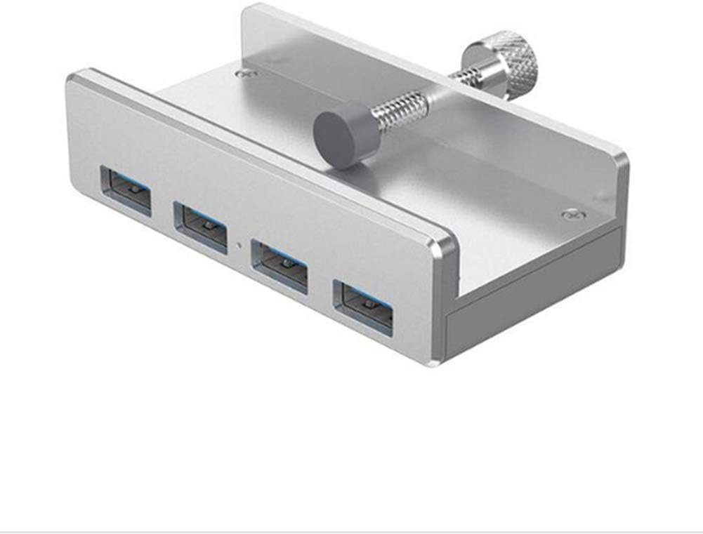 JIAX USB Hubs 3.0, Charging Supported All Aluminum Splitter Can Be Fixed Computer USB Converter Snap Type Expansion MH4PU for Laptop Computer