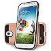 Galaxy S4 Case, 2-Piece Style Hybrid Shockproof Hard Case Cover + Circle(TM) Stylus Touch Screen Pen And Screen Protector - Rose Gold