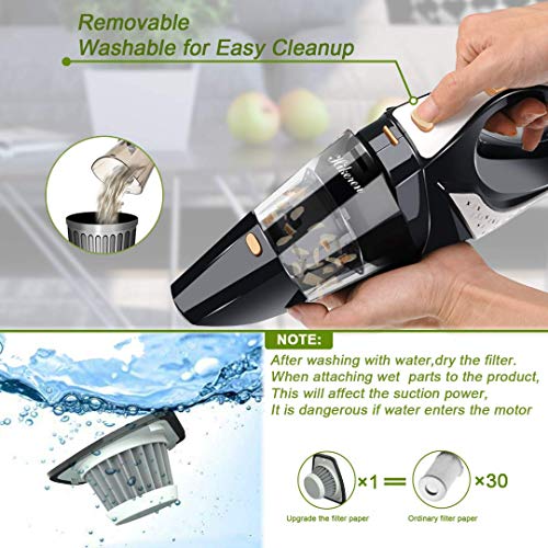 Handheld Vacuum, Hikeren 8Kpa Powerful Suction Wet & Dry Vacuum Cleaner