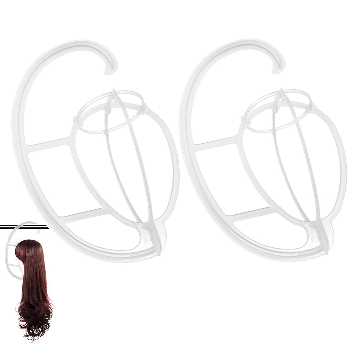 Dreamlover Hanging Wig Stands, Wig Hangers for Wigs, 2 Sets