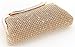Yuenjoy Womens Dazzling Rhinestone Clutch Purse Evening Bags (Gold)