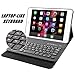 iPad Mini Keyboard Case Compatible iPad Mini 3 - iPad Mini 2- iPad Mini 1 - Folio Leather Protective Cover - Ultra Thin & Light - Removable Wireless/BT Smart Keyboard - Black