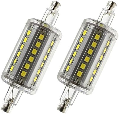Attaljus R7S LED Bulb 78mm, Double Ended Dimmable 450LM Daylight 6000K, 45W Halogen Equivalent, AC 110-130V, J Type R7S Base Floodlight Replacement Bulb, Pack of 2 (Use with Dimmer)