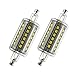 Attaljus R7S LED Bulb 78mm, Double Ended Dimmable 450LM Daylight 6000K, 40W Halogen Equivalent, AC 110V, J Type R7S Base Floodlight Replacement Bulb, Pack of 2