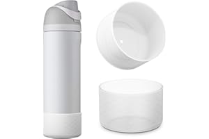 yoelike 2 PCS Wave Silicone Water Bottle Boot for Owala, Anti-Slip Protective Sleeve for FreeSip/Twist/Flip, Watter Bottle Accessories, Bottom Bumper Cover, Dishwasher Safe, BPA Free