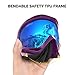 OutdoorMaster OTG Ski Goggles - Over Glasses Ski/Snowboard Goggles for Men, Women & Youth - 100% UV Protection (Purple Frame + VLT 15.8% Grey Lens with Full REVO Blue)