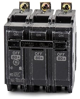 GE THQB32080 Bolt-On Mount Type THQB Miniature Circuit Breaker 3-Pole