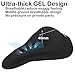 DAWAY Comfortable Bike Seat Cover - C7 Soft Gel & Foam Padded Exercise Bicycle Saddle Cushion Men Women Kids, Fit for Peloton, Stationary Bike, Mountain Road Bikes, Outdoor Cycling