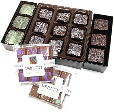 Veruca Chocolates Gift Assortment: Sweet &amp; Salty Chocolate Gift Tower