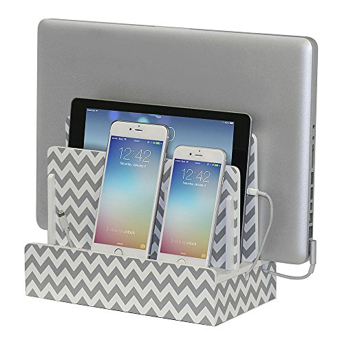 G.U.S. Multi-Device Charging Station Dock & Organizer - Multiple Finishes Available. for Laptops, Tablets, and Phones - Strong Build, Chevron Stripe