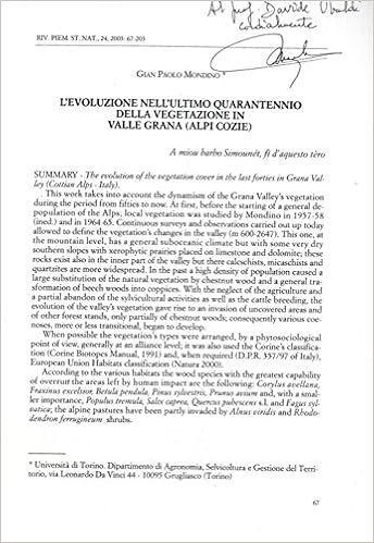 Levoluzione Nellultimo Quarantennio Della Vegetazione In