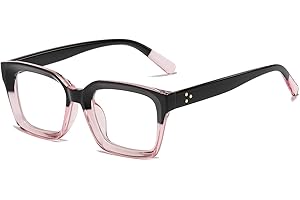 EYLRIM Classic Thick Square Frame Clear Lens Glasses for Women Men Non Prescription Eyeglasses