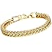 Men's Stainless Steel Bracelet Link Wrist Polished Biker Fashion Classic Gold
