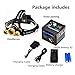 BenRan 6000Lm Headlamp IMPROVED LED,4 Light Modes Headlight,Zoom Flashlight with Rechargeable 18650 Battery & Dual Smart Charger,Hunting Helmet Light for Camping,Running (Focus Zoom Lights, Golden)