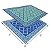 Stylish Camping 116093 6-feet by 9-feet Reversible Mat, Plastic Straw Rug, Large Floor Mat for Outdoors, RV, Patio, Backyard, Picnic, Beach, Camping (Blue/Light-Green)