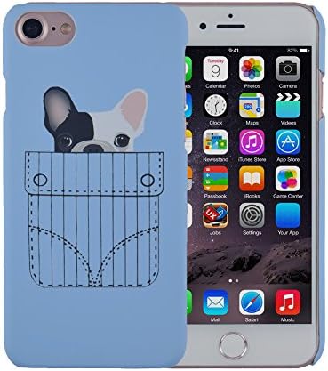 iPhone 6S Plus Case, FACEVER Anti-fingerprint French Bulldog Full Printed Cute Plastic Cover For iPhone 6 Plus (French Bulldog Pocket)
