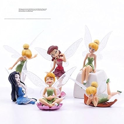 6pcs/Set DIY Miniature Flying Flower Fairy Garden Landscaping Flower Ornaments Succulent Home Decoration Cartoon Gifts