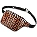 MONFUL Designer Leather Fanny Pack for Women, Fashion Belt Purse Waist Pack for Ladies Belt Bags