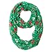 MissShorthair Christmas Infinity Scarf Lightweight Loop Holiday Gift Idea (Green)