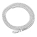 Solid 925 Sterling Silver 2mm Squared Box Link Italian Crafted Chain, 22