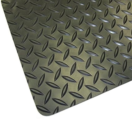 Thermodyn 1 8 X 4 X30 Rubber Diamond Plate Flooring Black In