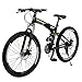 Eurobike Folding Mountain Bike 21 Speed Full Suspension Bicycle 27.5 inch MTB (ArmyGreen)thumb 2