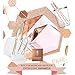 Rose Gold Party Supplies - One of a Kind Party in a Box for 10 Guests - Chic 122 Piece Kit Includes Placemats, Paper Plates, Straws, Napkins, Plastic Cups, Silverware, Name Cards, Decorations & More