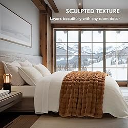 EverGrace Ultra Soft Luxury Fluffy Faux Rabbit Fur