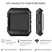 SnowCinda For Fitbit Ionic Case, Shock-proof and Shatter-resistant Rugged Protective Slim Shock Resistant TPU Bumpe for Fitbit Ionic Smart Fitness Watch (Black + Black, 1.2 mm thickness)