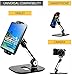 Bontend Ipad Stand - Tablet Stand for Home or Office - Fits 7-11 inches Tablets and Phones - Adjustable, Clip Holder, Black