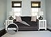 Sofa Shield Loveseat Slip Cover with Patented Strap, Cushion Protector, US Designed Reversible Stain and Dog Tear Resistant Slipcover, 54 inch Seat, Washable Covers for Dogs Pets, Black Gray